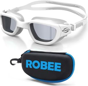 Robee Swimming Goggles, Adult Polarized Swim Goggles for Men Women Youth, Water Pool Glasses