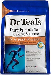 Dr Teal's Pre and Post Workout Pure Epsom Salt Soaking Solution, 3 pound bag (04364-4PK)