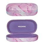 molshine Hard Shell Sunglasses Case,Classic Large Glasses Case for Women Men,Sunglass Eyeglasses (Lavender)