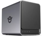 Yxk Zero1 Pro 4-Bay Desktop NAS, Intel N100 Quad-Core CPU, Enthusiasts NAS Storage for Different OS, 8GB RAM, Remote Access, 2 * 2.5GbE, 4K HDMI, Network Attached Storage (Diskless)