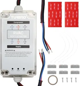 TURBRO RV AC Soft Start Kit for Smooth Startup Under Low-Power Condition, 6-Wire Installation, Protects Compressor and Other Appliances in Vehicles, 3 Indicator Lights, AC 100-240 V/60 Hz, S15 Plus