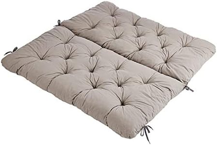 Ambientehome Cojín para banco de jardín HANKO con respaldo alto, 2 asientos, aprox. 100 x 98 x 8 cm, gris crail, claro, 100 x 98 x 8 cm