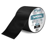 Polar TapeSeal Black - 5" x 5 ft | Rubberised Waterproof Tape for Leaks & Cracks on Roofs, PVC Pipes, Downpipes, Plumbing & Gutters | All-Purpose Indoor & Outdoor Sealant Tape for Lasting Protection