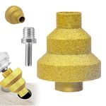 Serplex® Diamond Brazed Pagoda Drill Bit, 20/35/50mm Stepped Reamer for Tile & Stone, Chamfering, Hole Enlarging & Edge Trimming Tool for 100 Type Angle Grinder Use