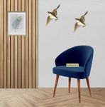 WOODEN SPACE Vintage Chair with Pure Sheesham (Rosewood) Wood & Pure Holend Velvet Fabric || Vintage Arm Chair for Living Room Wooden Chair (Blue)