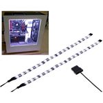 Ubanner LED Light Strip Computer Lighting White, Magnetic, Molex Connector, 2pcs LED Strip for PC Case Lighting Kits