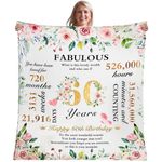 60th Birthday Gifts For Women, Throw Blanket For 60th Birthday, 60th Birthday Decorations, 50"x60" Soft Flannel Blanket, 60th Birthday Gift for Her, Wife, Sister, Friend