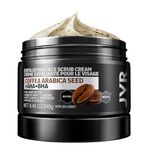 Face Scrub for Men, Facial Scrub for Deep Exfoliating, Cleansing, Removing Blackheads, Ingrown Hairs, Pre-shave Soften, Organic Formulated with Coffee Extract, AHA and BHA Face Exfoliator (8.46 oz)