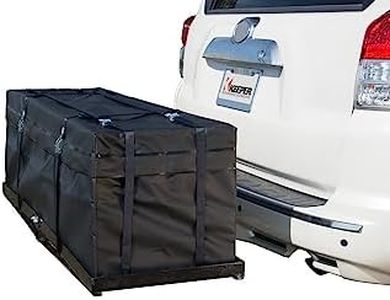 KEEPER 11 Cubic Feet Waterproof Hitch Rack Cargo Bag, Black, Soft Shell