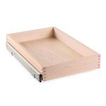 Mulush Pull Out Cabinet Organizer, Soft Close Slide Out Wood Drawer Storage Shelves for Kitchen, 14”W x 21”D, Requires At Least 14.5” Cabinet Opening, Finished