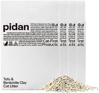 pidan Mixed Tofu Cat Litter - Dust-Free, Fast Drying, and Flushable Clumping Cat Litter - Unscented Kitty Litter for Odor Control(5.3lb×4bags)