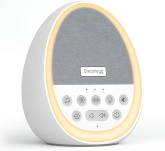 Dreamegg White Noise Machine - Sound Machine for Baby Kid, Baby Sleep Soother with 14 Non-Loop Sound, Baby Shushing, Night Light, Battery or Plug In, Rechargeable Noise Machine for Sleep Travel Gift