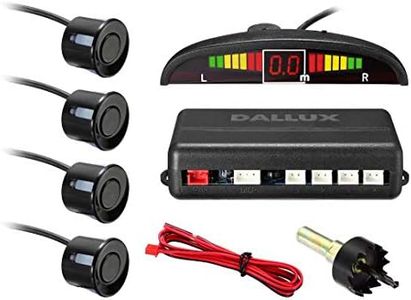 LED Display Parking Sensor,Car Reverse Backup Radar System,LED Display+Buzzer Alert+4 Black Color Parking sensors for Universal Auto Vehicle