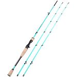 Sougayilang Fishing Rod, 1.8/2.1M Carbon Fiber Sensitive 2 section Baitcasting Rod & Spinning Rod for Freshwater or Saltwater, Tournament Quality Fishing Pole with 2 Tips Fishing Rods-1.8LQ