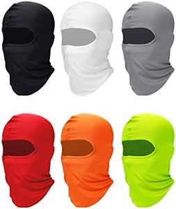 SATINIOR 6 Pcs Ski Mask Cover Full Face Mask Winter Face Covering Ice Silk UV Protection Balaclava Women Men Outdoor Sports(Multicolor)