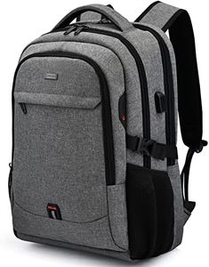 DUSLANG 17 Inch Travel Laptop Backpack Water Resistant College Backpack for Men Laptop Bag with USB Charging Port