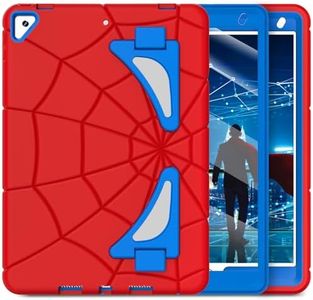 Nitupai Case for iPad 9th Generation/iPad 8th 7th Generation 10.2 inch 2021/2020/2019 Heavy Duty Shockproof Rugged Protective Cover 10.2'' with Stand Kids, Red+Blue