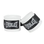 Everlast Core 120” Hand Wraps - Breathable Polyester-Cotton, Hook & Loop Closure, Wrist & Knuckle Protection, Wear Under Boxing or Training Gloves - Great for Combat Sports - White