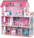 Wooden Kids Doll House All in 1 Wit