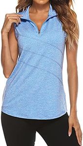 Tanst Sky Plus Size Tank Top for Women, Tunic Tops to Wear with Leggings Banded Yoga Shirts Stretchy Sleeveless Plus Size Golf Comfy Tees Women's Soft Running Blouses Blue XX-Large