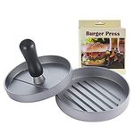 4.5 Inch Round Large Burger Press, Non-Stick Aluminum Hamburger Patty Maker, Perfect Hamburger Mold Ideal for Stuffed Burgers and BBQ, Essential Kitchen & Grilling Accessories