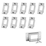 kwmobile Keystone Module Mounting Brackets (Pack of 10) - Snap-In Installation for Keystone Modules to Connect HDMI, Network Cables, Audio, Video