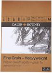 Daler-Rowney Fine Grain Lightly Textured Heavyweight 200gsm A4 Drawing Paper Pad, Glued 1 Side, Acid-free, 30 White Sheets, Ideal for Professional Artists & Students