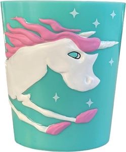 Lily's Home 3D Unicorn Tumbler for Kids, Fun Novelty Reusable Toddler and Kids Cup, Bathroom Rinse Cup, BPA-Free Plastic, Ideal for Kids 3-6, Unbreakable and Shutterproof. (1, Unicorn) 10 Ounce