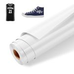 Amavinyl White Heat Transfer Vinyl Roll, 12" x 60ft Iron on Vinyl, Compatible with Cricut & Cameo Cutter Machines, White HTV Vinyl for T-Shirts Design