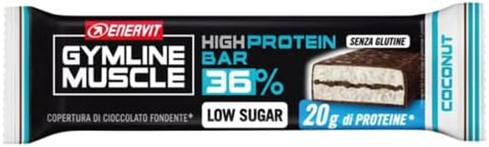 GYMLINE MUSCLE 25 BARRETTE 60g COCONUT HIGH PROTEIN BAR COCCO