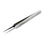 Precision Tweezers, Stainless Steel Pointed Tweezers for Craft, Electronics, Soldering, Jewelry-Making, Non-Magnetic Industrial Tweezers.