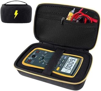 Case Compatible for Fluke 117/ 115/ 116/ 87V/ 88V/ 101, Also Fit Crenova MS8233D/ Neoteck 8233D PRO/ AstroAI TRMS 6000 Counts Volt Digital Multimeter and More with DIY Foam