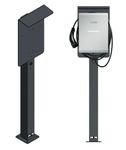 The Charging Column – Charging Station, Stand, Base for Senec Pro S Wallbox – Stainless Steel – with Roof and Cable Hooks – Powder Coated – Anthracite – Made in Germany