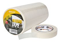 brackit Easy Removal White Masking Tape | 10 Masking Tape Rolls Bulk Bundle (24mm x 48m per roll)…