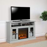 Ameriwood Home 1764412COM Chicago TV Stand Fireplace, Dove Gray