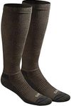 Dickies Men's Light Comfort Compression Over-the-Calf Socks, Essential Worker Brown (2 Pairs), 6-12