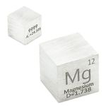 Magnesium Cube 10mm Pure Mg for Element Collections Lab Experiment Material Hobbies Simple Substance Block Display DIY Original Color