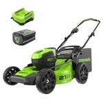 Greenworks PRO 21-Inch 80V Cordless Lawn Mower, 4.0 AH Battery Included GLM801602