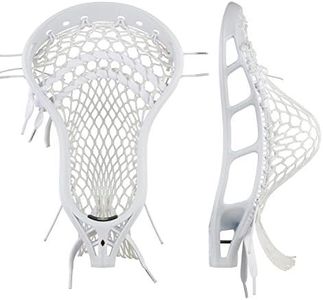 StringKing Men’s Mark 2V Midfield Lacrosse Head Strung with Type 4s Mesh (White/White)