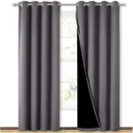 NICETOWN Grey Full Shade Curtain Pa