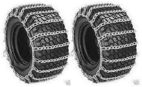 Welironly New Pair 2 Link TIRE Chains 24x12-12 for John Deere Lawn Mower Tractor Rider,#id(theropshop; TRYK80271680536533