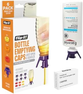 Flip-It! Bottle Emptying Kit, No More Wasted Product - Fits Most Plastic Bottles – Get Every Drop of Shampoo & Lotion – Adapters Included to fit Nivea, Eucerin, and Aquaphor