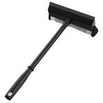 MR.SIGA Professional Squeegee for Car Window Cleaning and Windshield Washing, 2 in 1 Window Cleaning Squeegee Window Washing Sponge Scrubber, Rubber Blade Window Cleaner Squeegee with Handle, Black