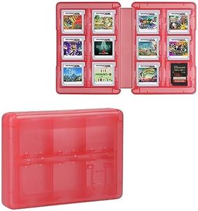 kwmobile Game Card Case for Nintendo 3DS - Dusty Pink, Hard Shell, Holds Up to 22 Games