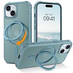 BENTOBEN for iPhone 15 Phone Case, iPhone 15 Magnetic Case [Compatible with MagSafe] Rotatable Ring Holder Kickstand Design Shockproof Women Men Girl Boy Protective Cover for iPhone 15 6.1,New Blue