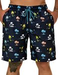 KAILUA SURF Big and Tall Mens Swim Trunks, 9" Mens Designer Bathing Suit Boardshorts, D33, X-Large