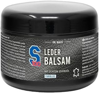 DR. WACK S100 Leder-Balsam 250 ml - Lederpflege mit Jojobaöl & Bienenwachs - Farbauffrischung Motorradbekleidung - Schutz vor Nässe & Alterung - Für Matt- & Glattleder - Hochwertige Motorradpflege