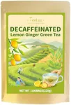 TeeLux Lemon Ginger Decaf Green Tea, Smooth Decaffeinated Green Tea with Spicy Ginger & Refreshing Natural Lemon Flavor, 100 Count