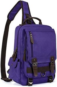Leaper Retro Crossbody Bag Sling Bag Canvas Messenger Bag for Men Women Shoulder Bag Crossbody Handbags Satchel Travel Bag, Purple, Large, Durable