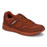 GOLDSTAR Nova Brown Latest Stylish Casual Sneakers,Lace up Lightweight Shoes for Running, Walking, Gym,Trekking, Hiking & Party Running Shoes for Men